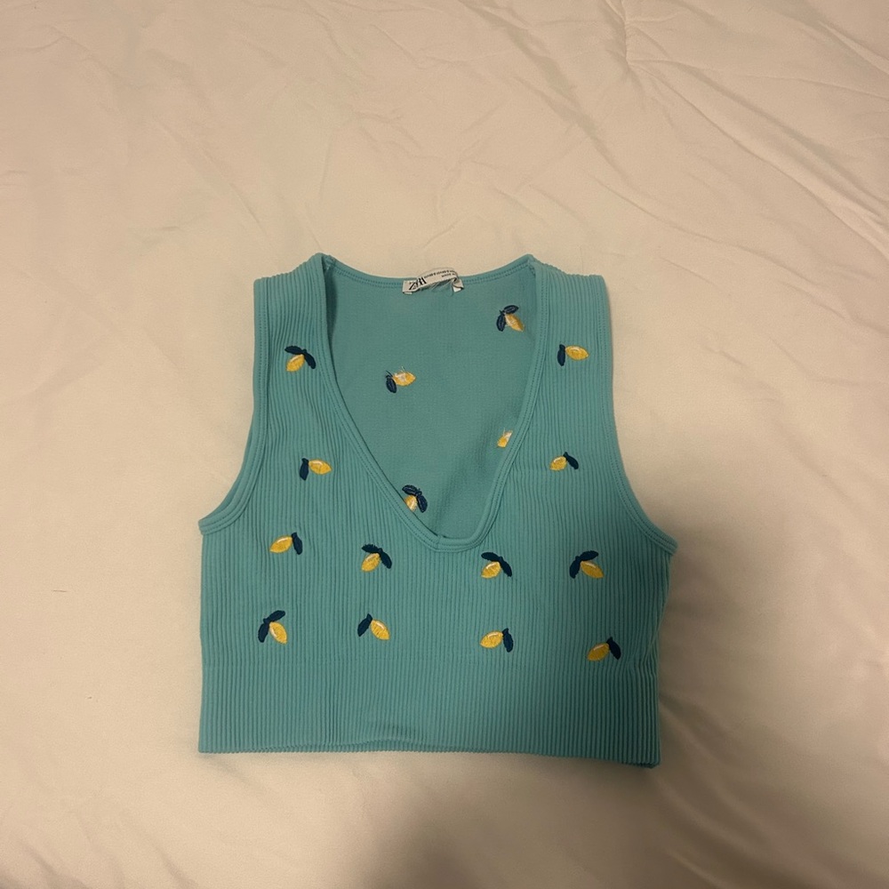 Zara Crop Top with Lemons